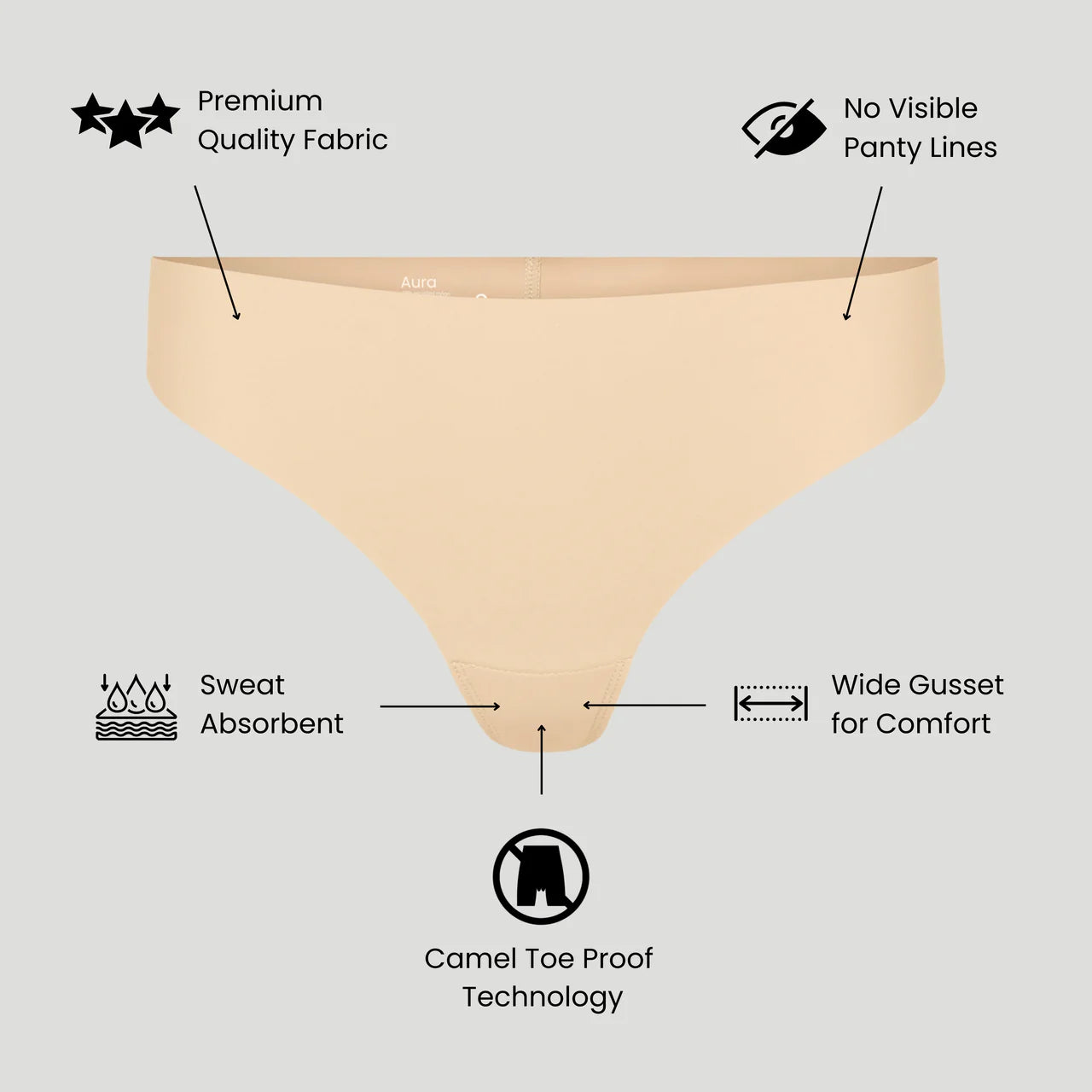 SO. CAMEL™️ - Invisible camel toe thong